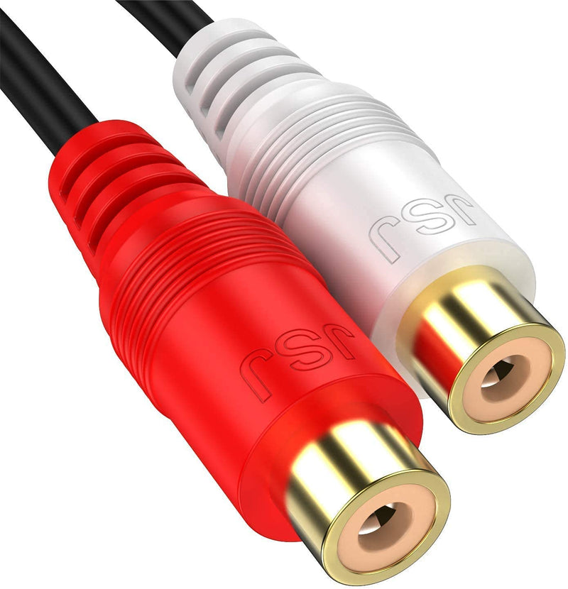 Subwoofer Cable Splitter, RCA 1 Male to 2 Female Audio Speaker Y Adapter Splitter Cable with OFC Conductor Dual Shielding Gold Plated Metal Shell Flexible PVC Jacket - 2 Pack/8 Inches - LeoForward Australia
