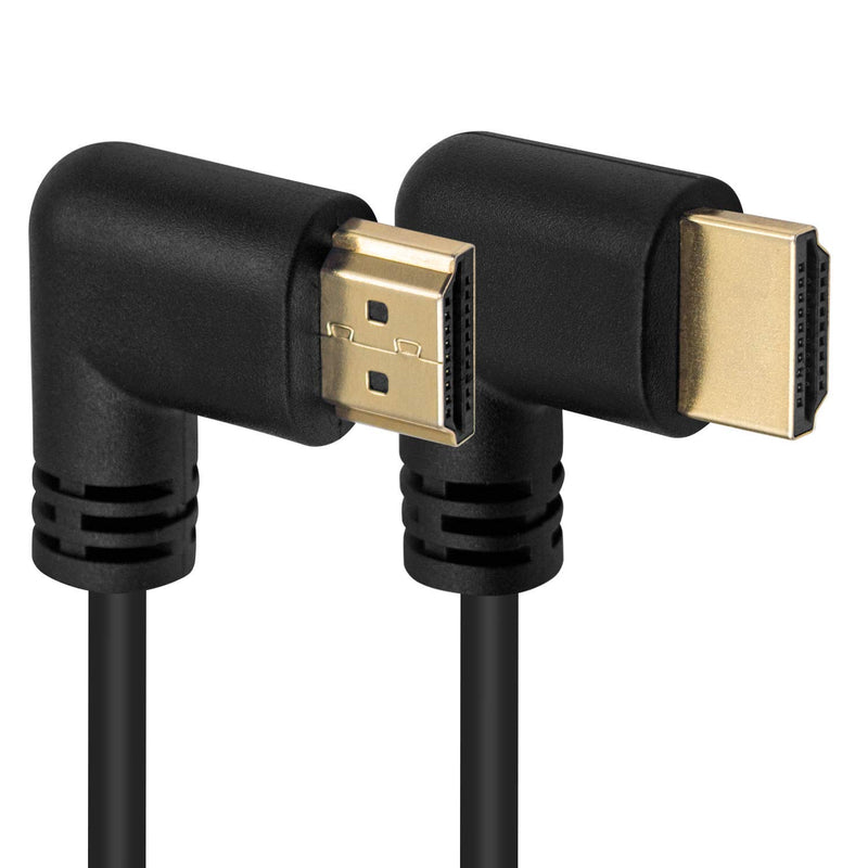 Poyiccot 90 Degree HDMI 2.0 Male to Male Cable, 1.5Ft / 50cm Gold Plated High Speed HDMI Male Right Angle to Male Left Angle Cable 60Hz, 4K 2K (M/M Left-Right) - LeoForward Australia