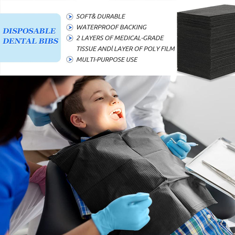  [AUSTRALIA] - 125 pieces dental bibs, Tvvcalk tattoo bibs, 3-layer tattoo waterproof, disposable dental bibs, patient bibs, tattoo table bibs 33 x 45cm (125pc 33 x 45cm) 125pc 33 x 45cm