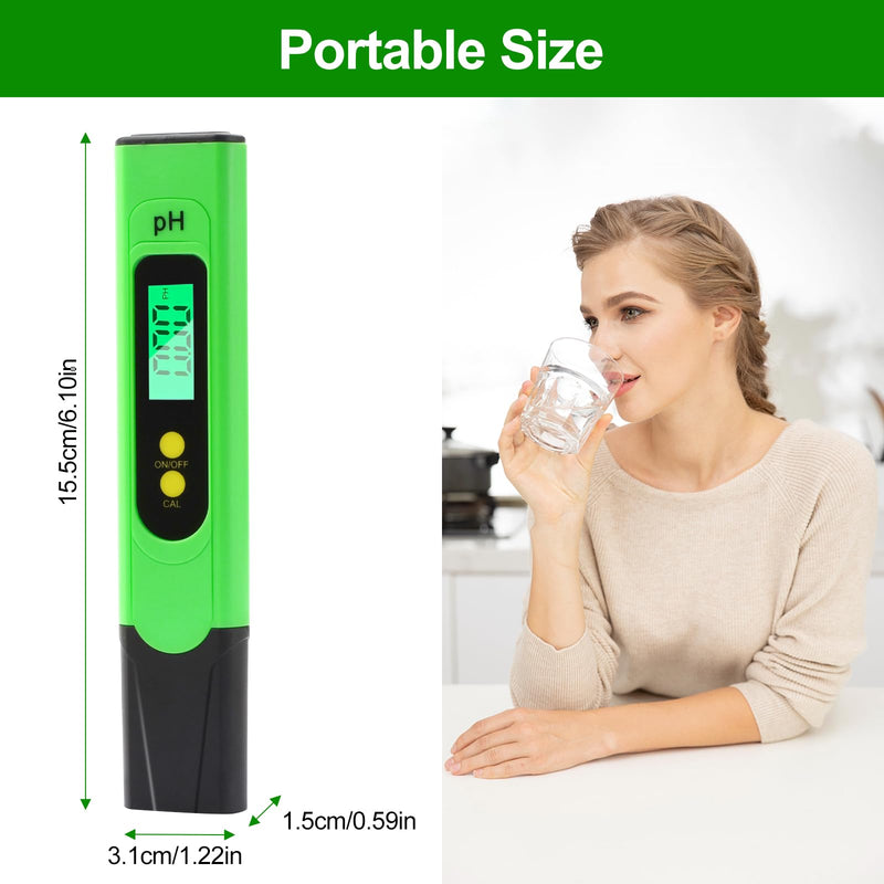  [AUSTRALIA] - PH meter digital, 0-14 pH measuring range, 0.01 high accuracy, Aideepen pH water tester with LCD display backlight for water, aquarium, pond, pool, with calibration powder