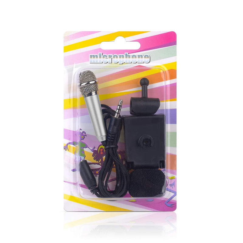  [AUSTRALIA] - Uniwit Mini Portable Vocal/Instrument Microphone for Mobile Phone Laptop Notebook Apple iPhone Sumsung Android with Holder Clip - Silver