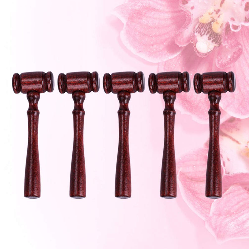  [AUSTRALIA] - NUOBESTY 5pcs Judge Gavel Adult Mini Wooden Gavel Toy Cosplay Lawyer Judge Auction Sale Judge Gavel Costume Accessory