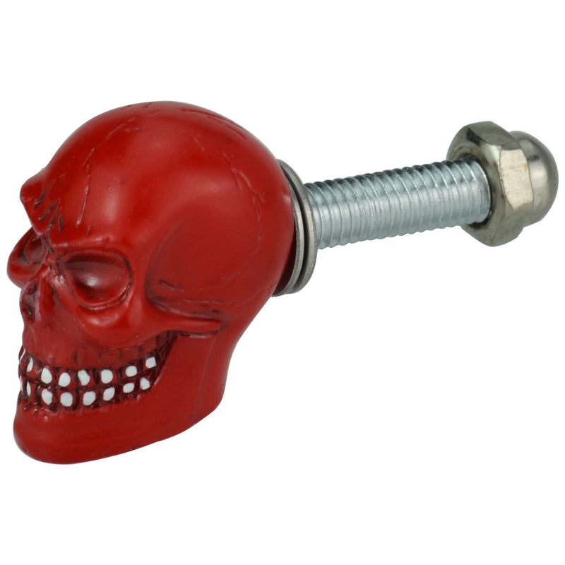  [AUSTRALIA] - Abfer Skull Drawer Knob Cabinet Knobs Unique Shape Handle knob for Drawer Dresser Wardrobe Cupboard Closet Furniture Etc. (Red) Red