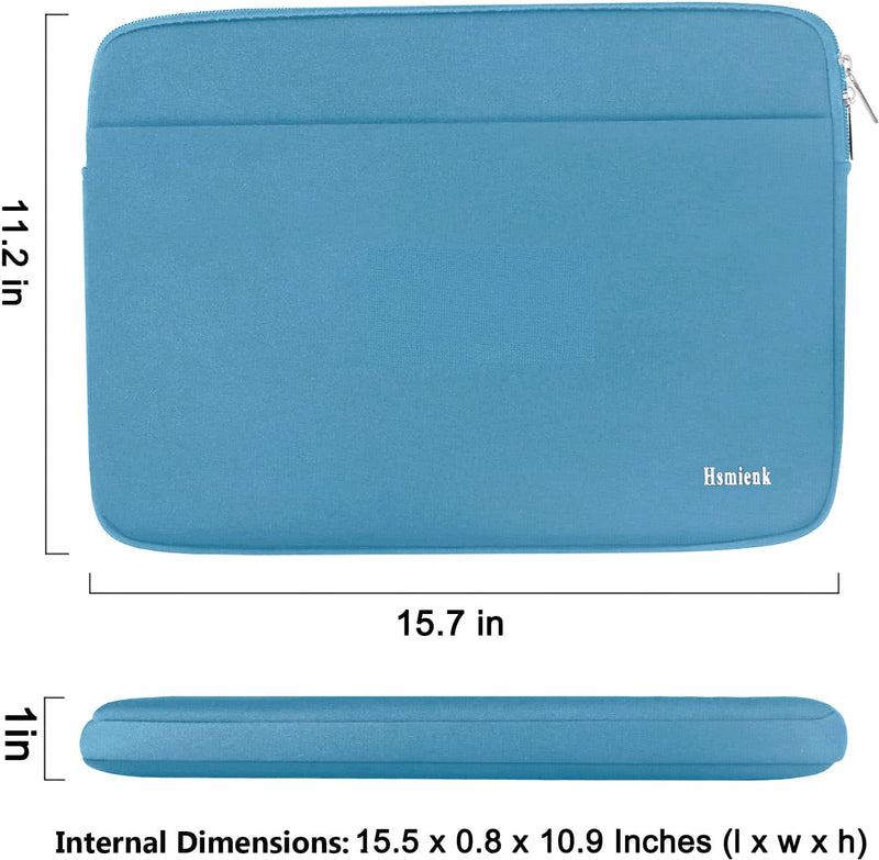  [AUSTRALIA] - Laptop Sleeve Bag, 15.6 inch Laptop Case Shockproof Protective Notebook Case with Accessory Pocket, Briefcase Carrying Laptop Sleeve for 15.6" HP, ASUS, Dell, Lenovo, Acer -Sky Blue Sky Blue