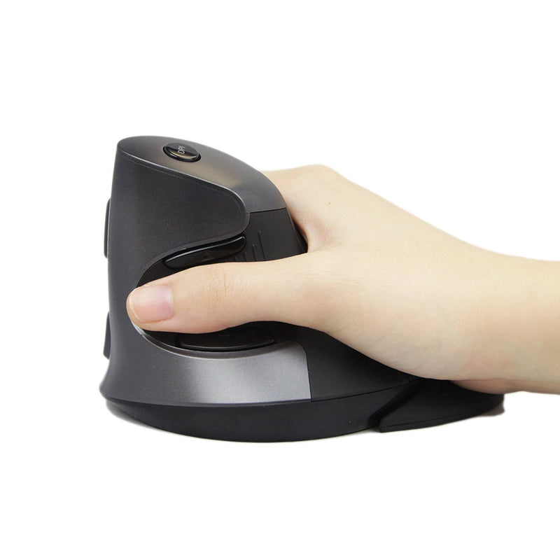  [AUSTRALIA] - J-Tech Digital Scroll Endurance Wireless Mouse Ergonomic Vertical USB Mouse with Adjustable Sensitivity (600/1000/1600 DPI), Removable Palm Rest & Thumb Buttons - Reduces Hand/Wrist Pain