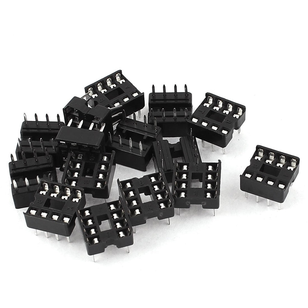  [AUSTRALIA] - uxcell a15080400ux1059 Solder Type Double Row 8PIN DIP Integrated Circuit IC Sockets Connector 15 Pieces