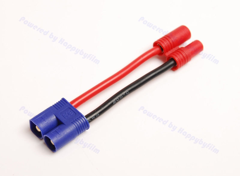  [AUSTRALIA] - Lot(5) New EC3 Male Plug to 3.5mm Female Adapter Connector 14awg Wire Connector for RC Super Tigre