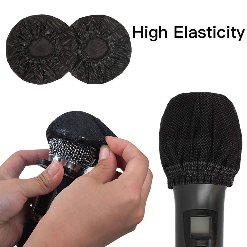  [AUSTRALIA] - 100 Pack Disposable Microphone Cover Non-Woven Microphone Cover Windscreen Mic Cover Protective Cap for KTV Recording Room News Gathering