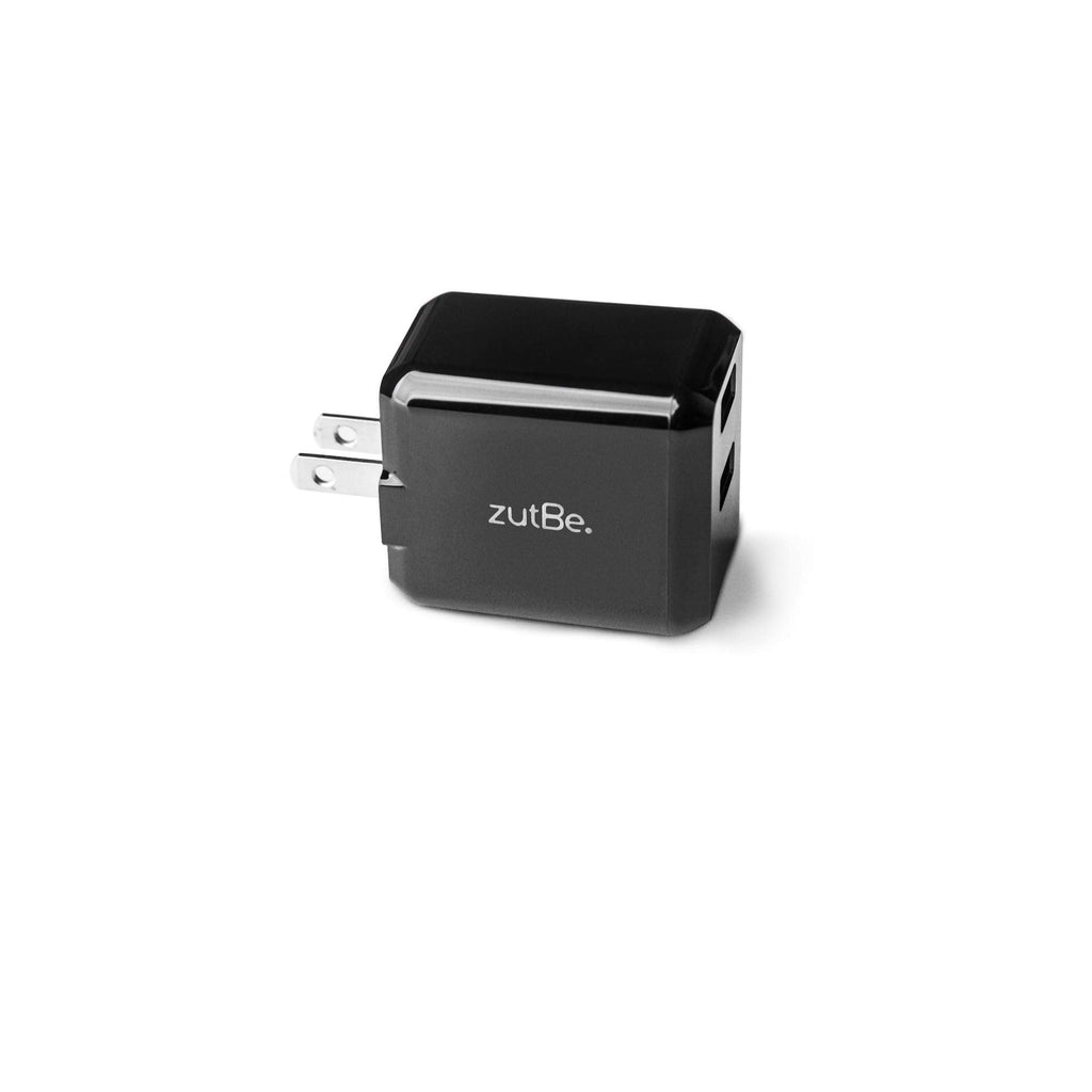  [AUSTRALIA] - zutBe Dual Port USB-A Foldable 30W, 2.4A Fast Foldable Plug, 1 Quick Charge QC 3.0 Wall Charger Compatible with iPhone 14 13 12 SE 11 X 8 7 & iPad Samsung Galaxy [Be Charitable, Durable, Confident]