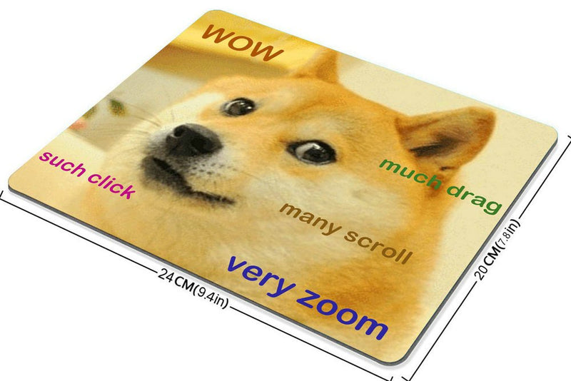 Smooffly Funny Doge Mousepad Rectangle Shape - LeoForward Australia