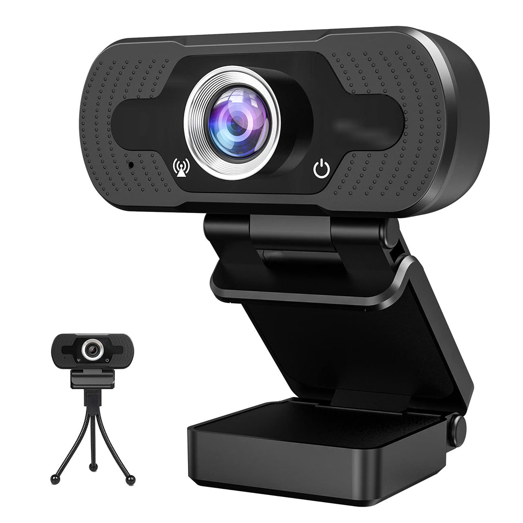  [AUSTRALIA] - MSAFF HD 1080P Webcam with Microphone, USB Web Camera with Tripod for Desktop PC Laptop Computer for Video Calling, Recording, Conferencing, Online Class, Zoom Meeting, Skype and More