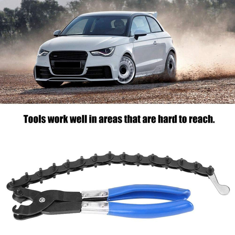  [AUSTRALIA] - Exhaust Pipe Cutter, Universal Exhaust Tailpipe Cutter Pliers Locking Chain Clamp with 15 Blades