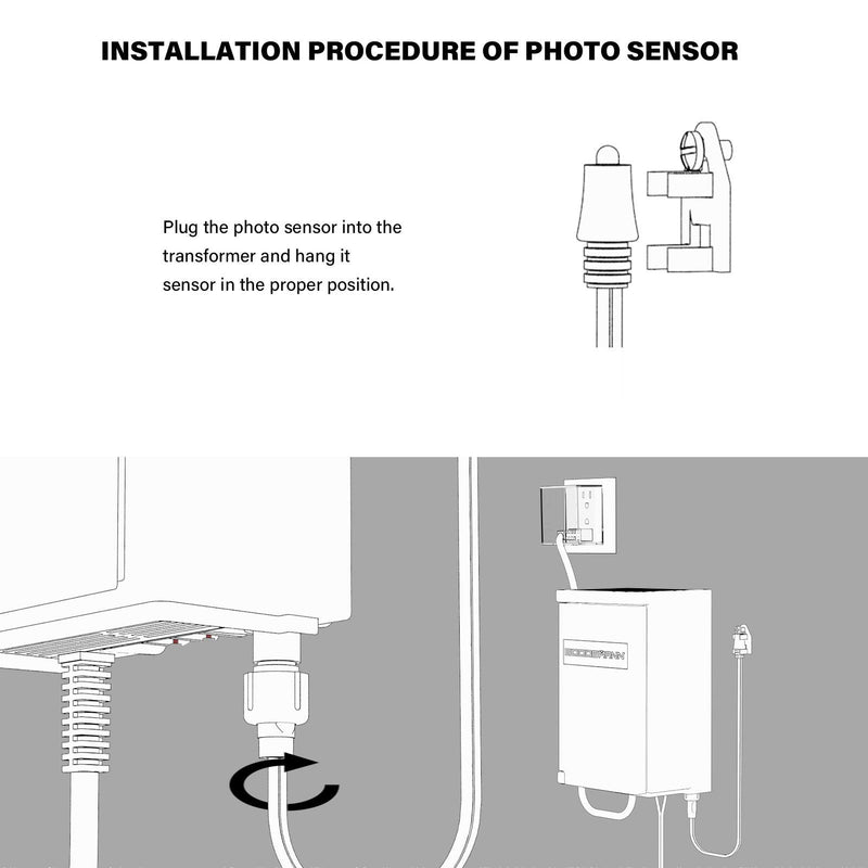 GOODSMANN Photo Eye, Light Sensor, Photo Cell for Power Pack Transformer Photosensor Remote Photo Electric Switch Dusk-to-Dawn Light Sensor Switch Works with Malibu Products 9920-9805-01 - LeoForward Australia