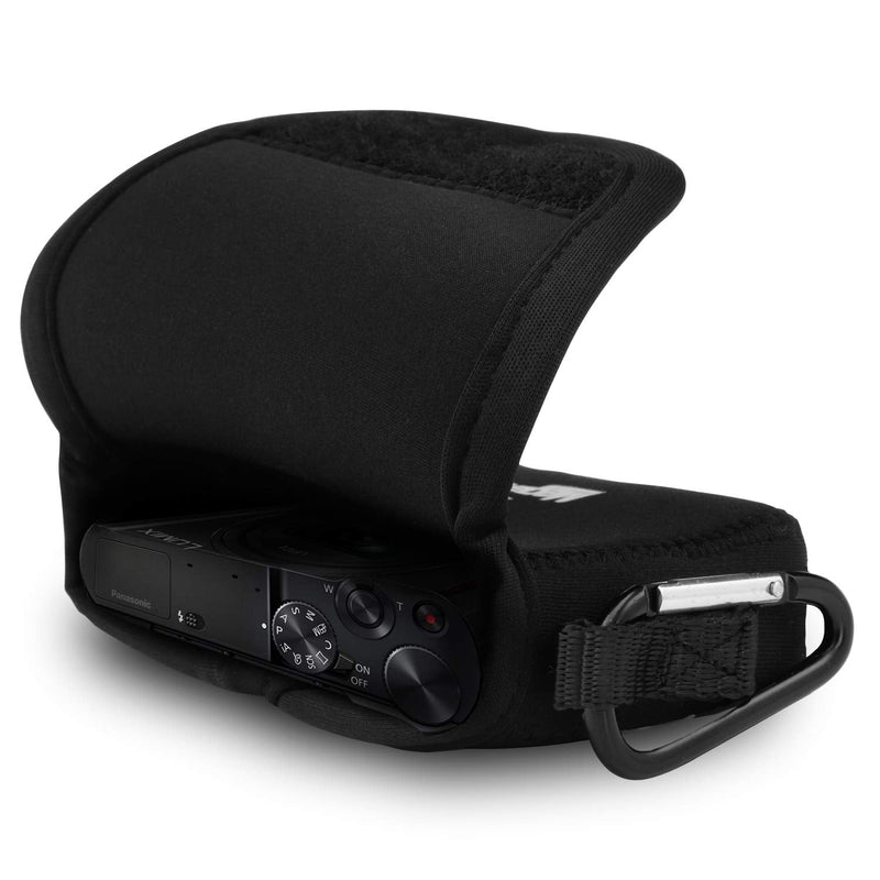  [AUSTRALIA] - Mega Gear Canon PowerShot G1X Mark III Ultra Light Neoprene Camera Case, with Carabiner, Black (MG1378)