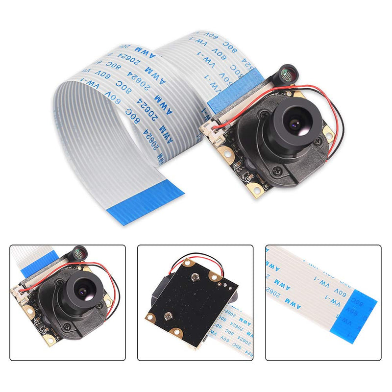  [AUSTRALIA] - Dorhea for Raspberry Pi 4 B 3 B+ Camera Module Automatic IR-Cut Switching Day/Night Vision Video Module Adjustable Focus 5MP OV5647 Sensor 1080p HD Webcam for Raspberry Pi 2/3 Model B Model A A+