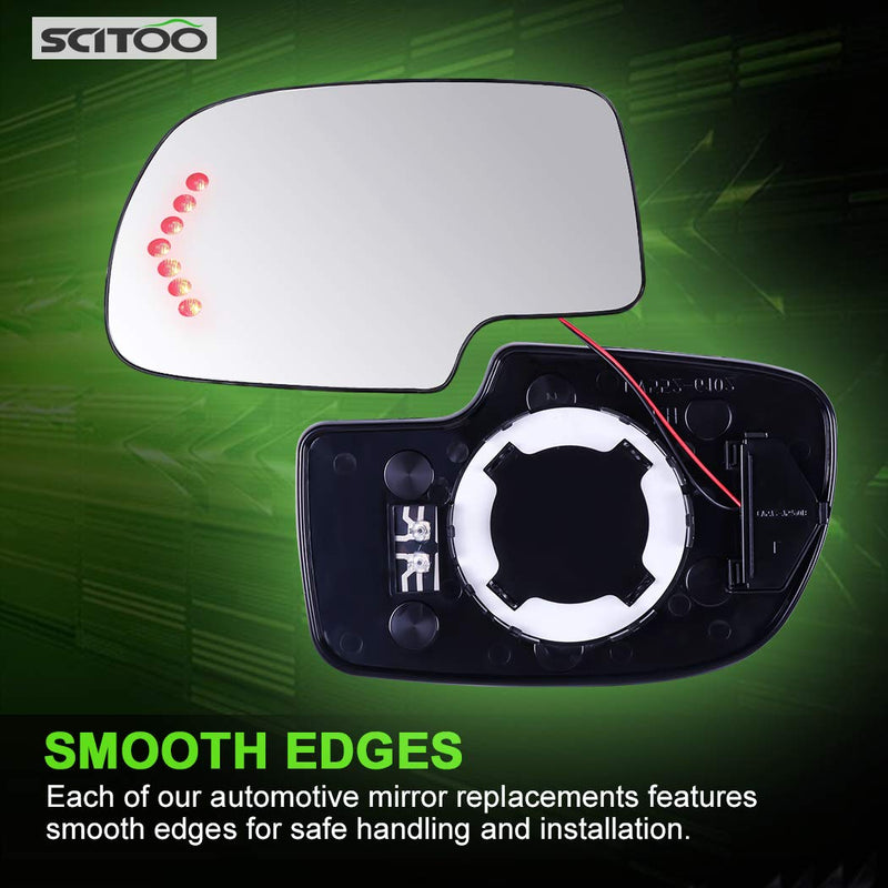  [AUSTRALIA] - SCITOO Compatible fit for Exterior Mirror Replacement Glasses Driver Left Side Power Heated Signal 2003-2007 Chevy Silverado Suburban GMC Sierra Yukon Replacement Tow Mirror Driver Side