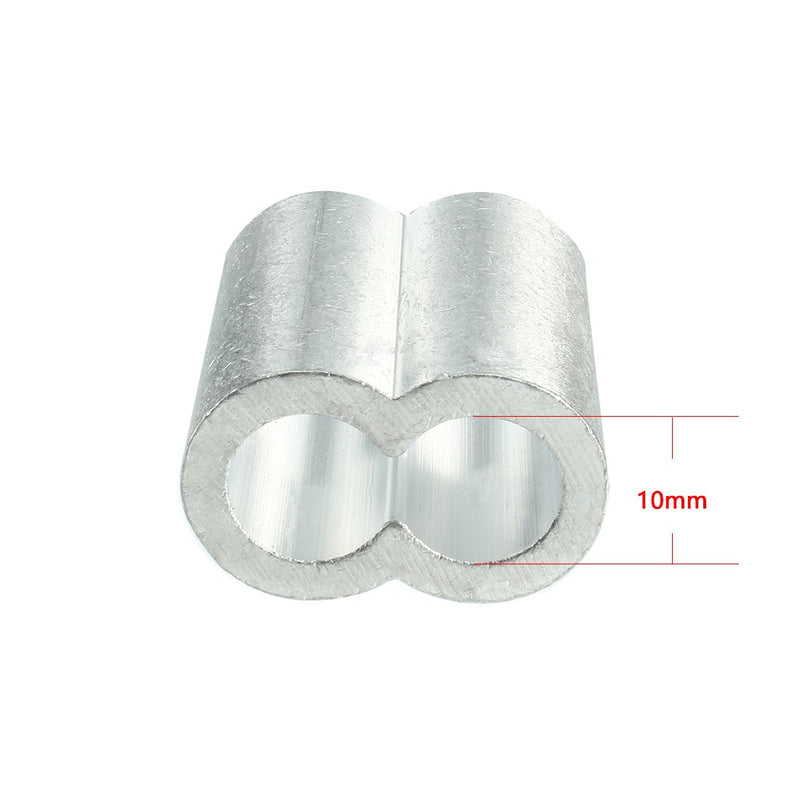 uxcell Aluminum Crimping Loop Sleeve Double Barrel for 5/16"-3/8" Wire Rope Pack of 5 - LeoForward Australia