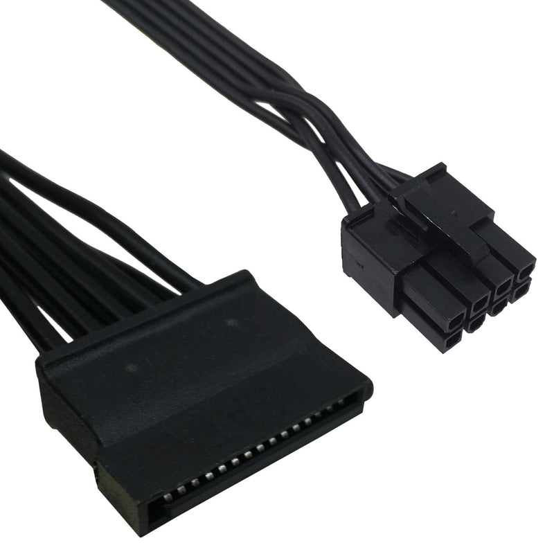  [AUSTRALIA] - COMeap CPU 8 Pin to 3X 15 Pin SATA Hard Drive Power Adapter Cable for Cougar Thermaltake Game Demon Semi Modular PSUs 20-in(50cm)