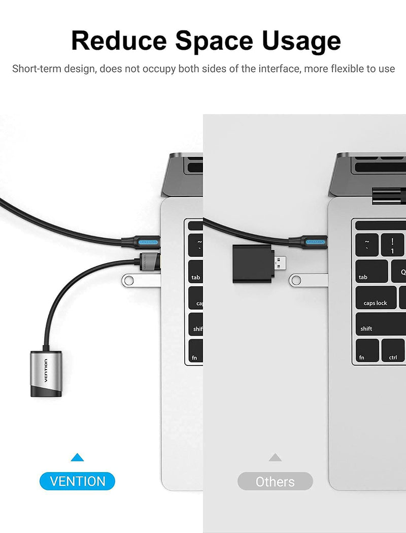  [AUSTRALIA] - USB Sound Card, VENTION USB Audio Adapter Stereo External Sound Card with 3.5mm Headphone and Microphone Jack for Windows, MAC, Linux, PC,Laptop, Desktops,PS5