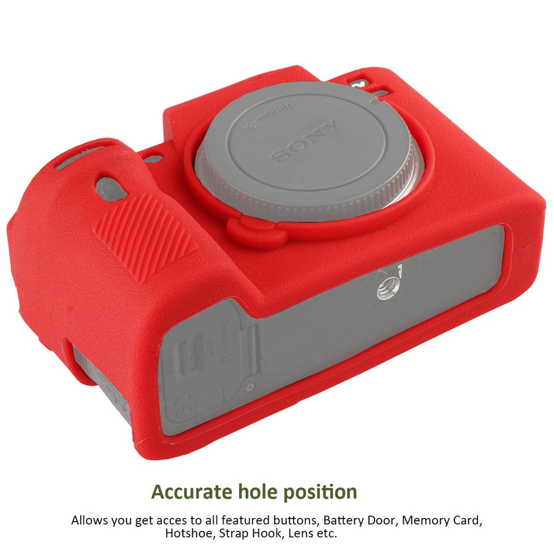  [AUSTRALIA] - Easy Hood Camera Case for Sony Alpha A7II A7RII A7SII A7 II A7R II A7S II A7R2 ILCE-7RM2 ILCE-7M2 Soft Silicone Rubber Camera Protective Body Case Skin Camera Protector Cover (Red) Red