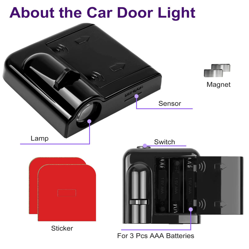  [AUSTRALIA] - Akkya Car Door Lights Logo Projector Wireless LED HD Welcome Light, Red Cloud Anime Puddle Courtesy Automotive Lamp for Audi Toyota Chevy BMW Lexus Cadillac Jeep Ford Honda Hyundai