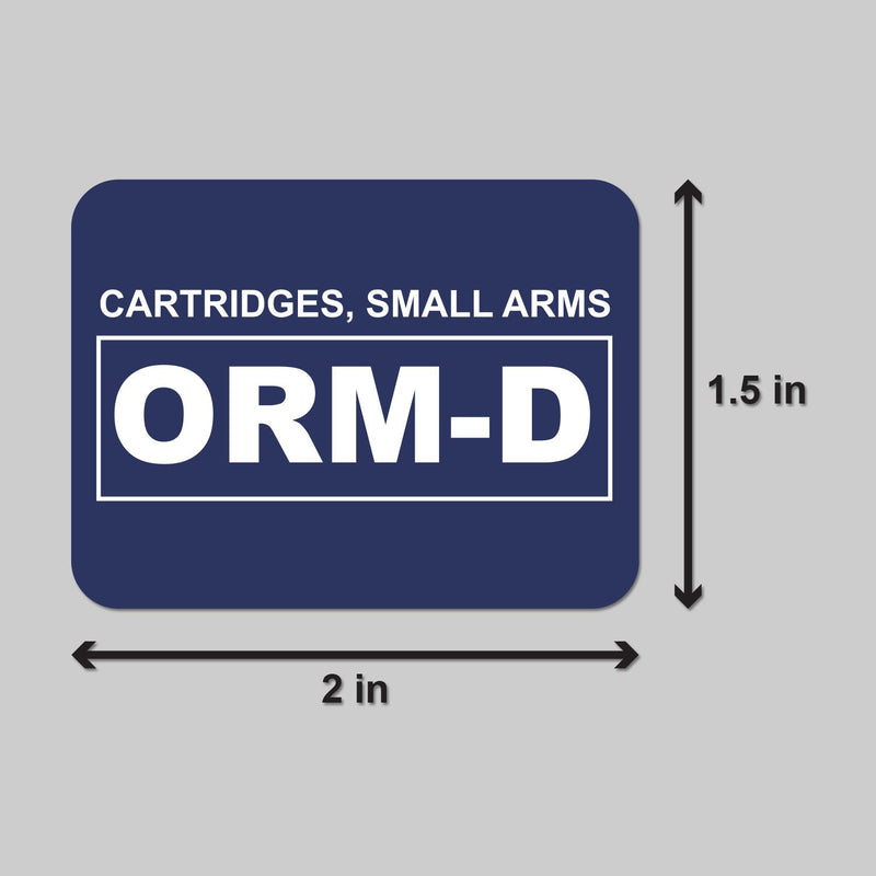 ORM-D Cartridge Small Arms ORM Labels Self Adhesive Stickers (Blue White / 2" x 1.5" ) - 300 Labels per Package - LeoForward Australia