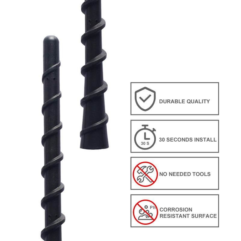  [AUSTRALIA] - Jamscar Short Antenna Compatible for Jeep Wrangler JK JL JKU JLU Rubicon Willys Sport Sahara Gladiator 2007-2023 | Truck Antenna Accessories Replacement | Upgrade Screw for Optimized Radio Reception