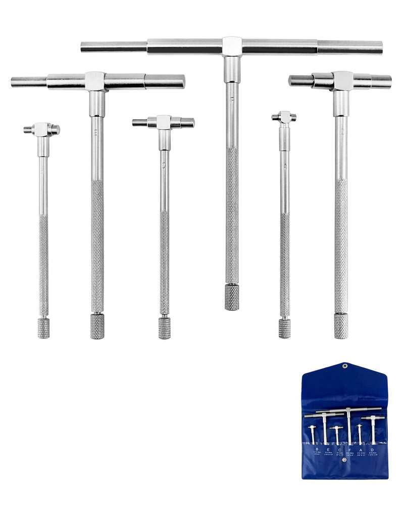  [AUSTRALIA] - QWORK Telescopic Gauges 8mm - 150mm Inner Diameter Adjustable, 6pcs/set 5/16" to 6"