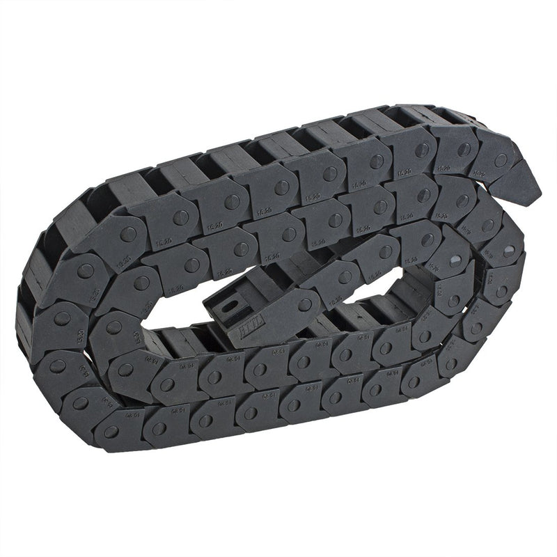  [AUSTRALIA] - uxcell R28 15mm x 20mm (InnerHInnerW) Black Plastic Wire Carrier Cable Drag Chain 1M Length for CNC