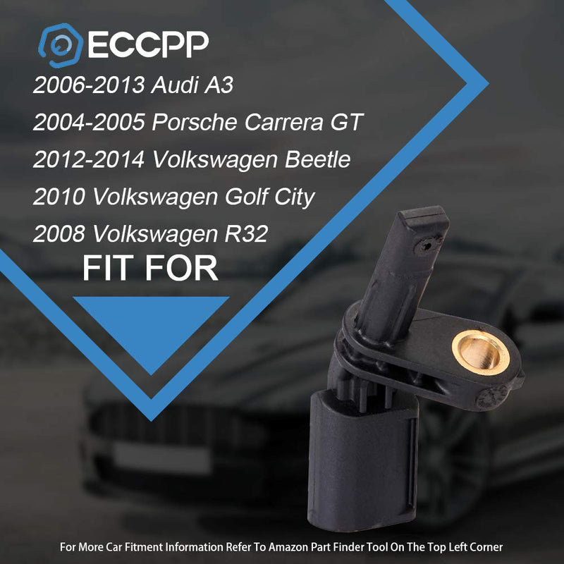 ECCPP Front Left ABS Wheel Speed Sensor Compatible with 2006-2013 A3,2008-2011 TT,2004-2005 Porsche Carrera GT,Vw Beetle Golf City GTI for Jetta Bora CC Eos ALS430 Set of 1 - LeoForward Australia