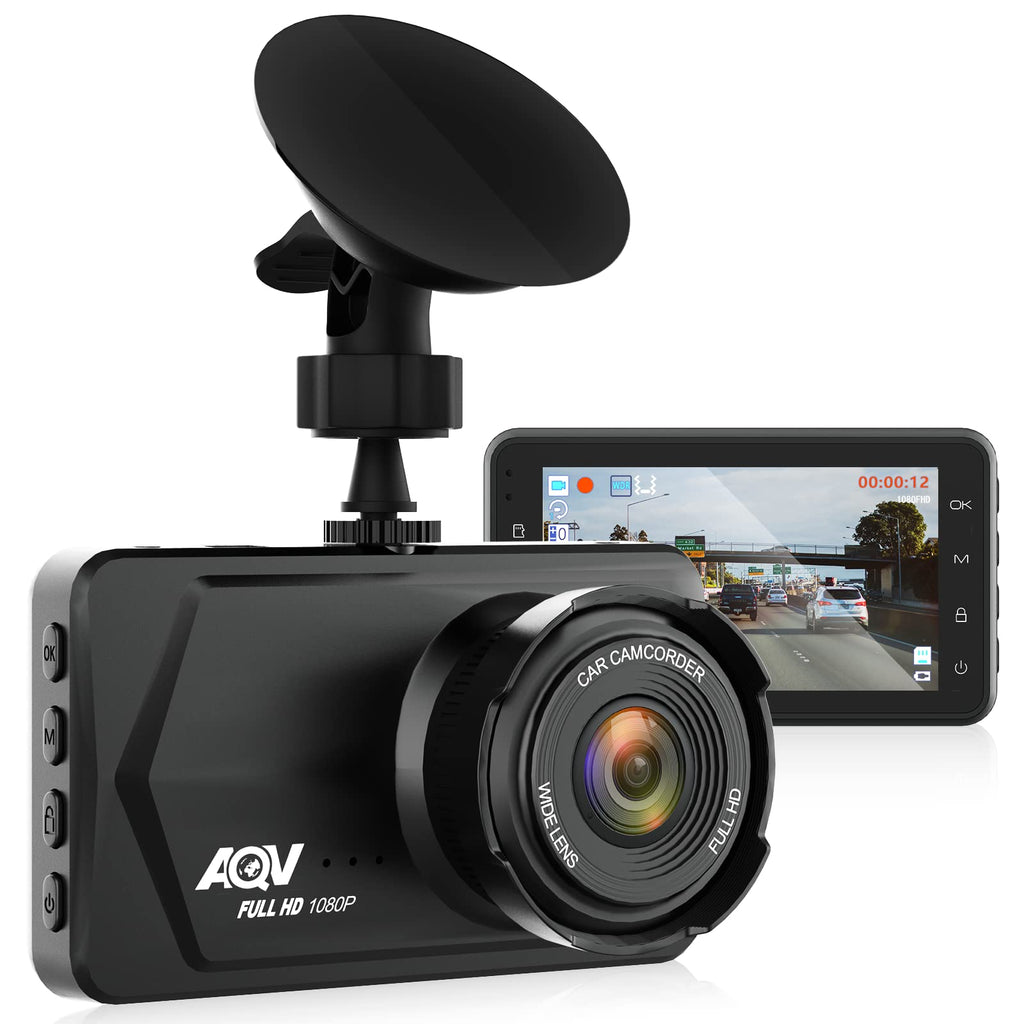  [AUSTRALIA] - Dash Cam AQV,3 inch Car Camera ,Dash Cam Front 1080P FHD,170° Wide Angle ,G-Sensor, Loop Recording, Parking Monitor, Motion Detection, WDR