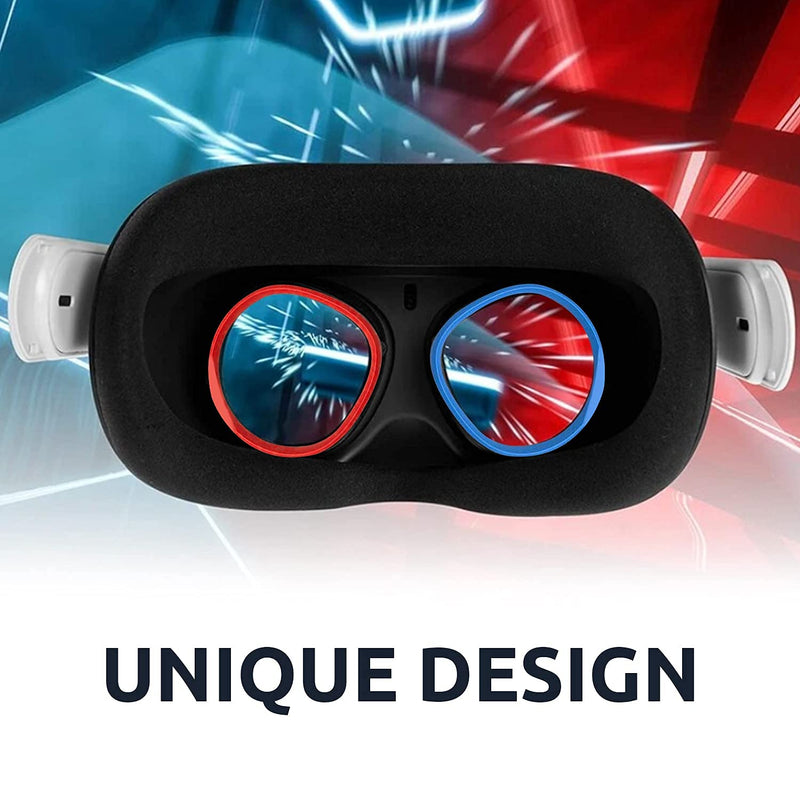  [AUSTRALIA] - Olixar Lens Protectors for Oculus Quest 2 VR Headset - Prevent your Glasses from Scratching your Oculus Quest 2 Lenses - 3 Sizes Included, Use your Favourite Pair - Red & Blue