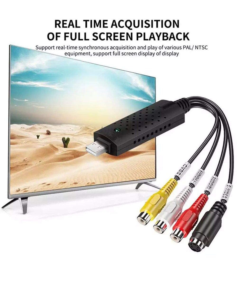  [AUSTRALIA] - VHS to Digital Converter，USB 2.0 Video Converter Audio Capture Card VHS Box VHS VCR TV to Digital Converter，Support Windows, Linux, Vista, Mac.