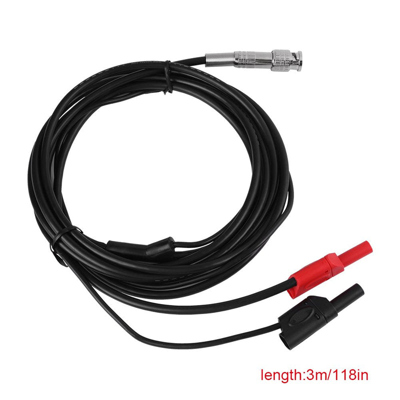  [AUSTRALIA] - Test leads, banana head adapter cable, HT30A high performance car test cable BNC to banana head adapter cable for automotive measuring device length 3 meters input resistance 50 Ω