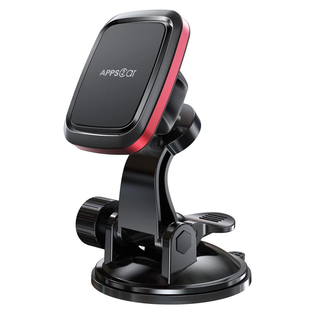  [AUSTRALIA] - APPS2Car Magnetic Car Phone Mount with Adjustable Arm & 6 Strong Magnets Universal Dashboard Windshield Cell Phone Holder Compatible with iPhone 13 Pro 12 Pro Xs XS Max XR, Samsung S10 S9 and More