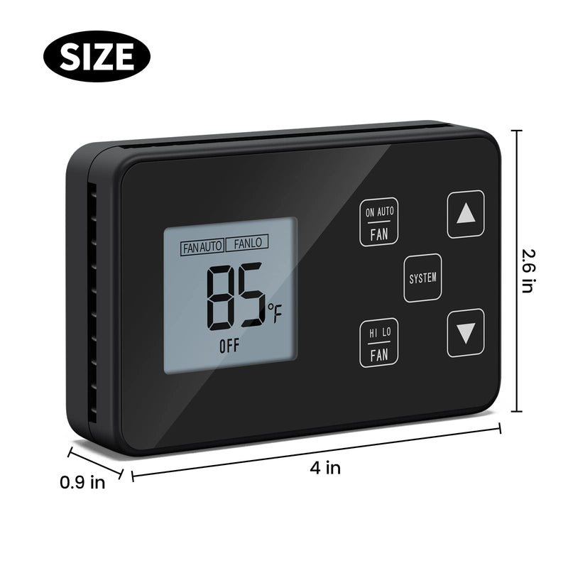  [AUSTRALIA] - [New Generation] RV Thermostat, Briidea RV LCD Screen Digital Thermostat (Cool Only/Furnace), Replace for Dometic 3106995.032, Not Applicable for Coleman Air Conditioners, 12V DC, Black
