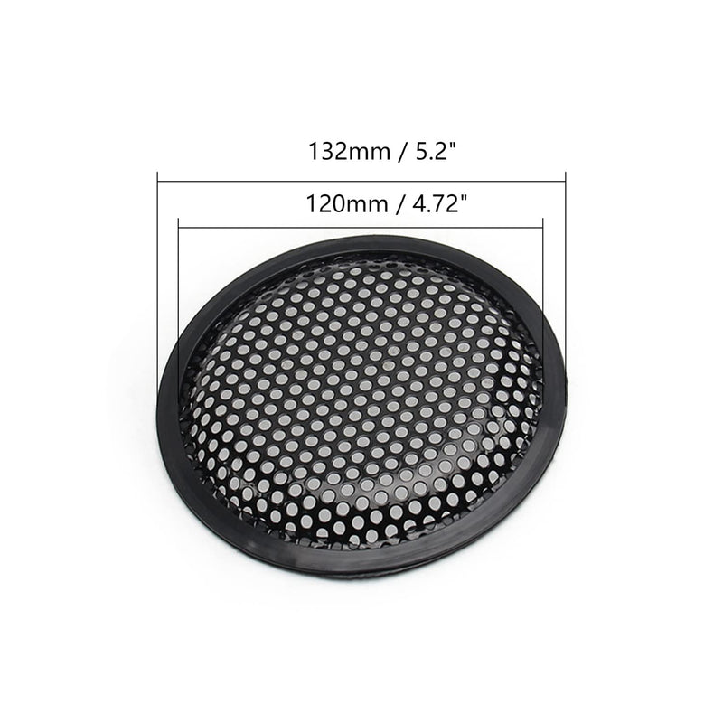  [AUSTRALIA] - Fielect 5 inch Speaker Grill Cover Mesh Decorative Circle Woofer Guard Protector Cover Audio Accessories Black 1Pc