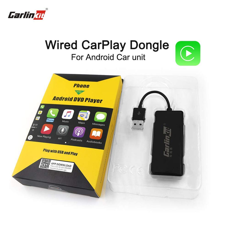  [AUSTRALIA] - Wired CarPlay Dongle for Car Screen with Android System 4.4.2 or Above, Support Android Auto/Mirroring/USB Connect/SIRI Voice Control/Google Maps/Upgrade, Black