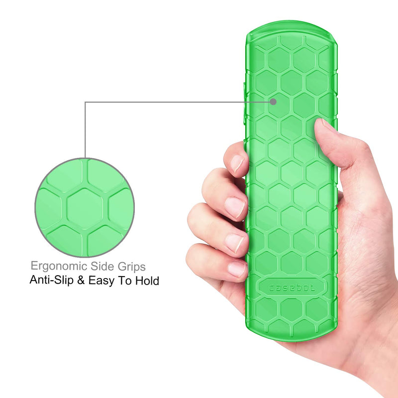 Fintie Protective Case for Roku Steaming Stick 3600R, TCL Roku TV RC280 Remote - CaseBot (Honey Comb Series) Light Weight (Anti Slip) Shock Proof Silicone Remote Controller Cover, Green Glow Steaming Stick (3600R) / TCL RC280 Z-Green Glow - LeoForward Australia