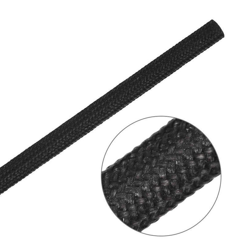  [AUSTRALIA] - uxcell Insulation Braid Sleeve, 9.8Ft-5mm High TEMP Silicone Fiberglass Sleeve Black 5MM