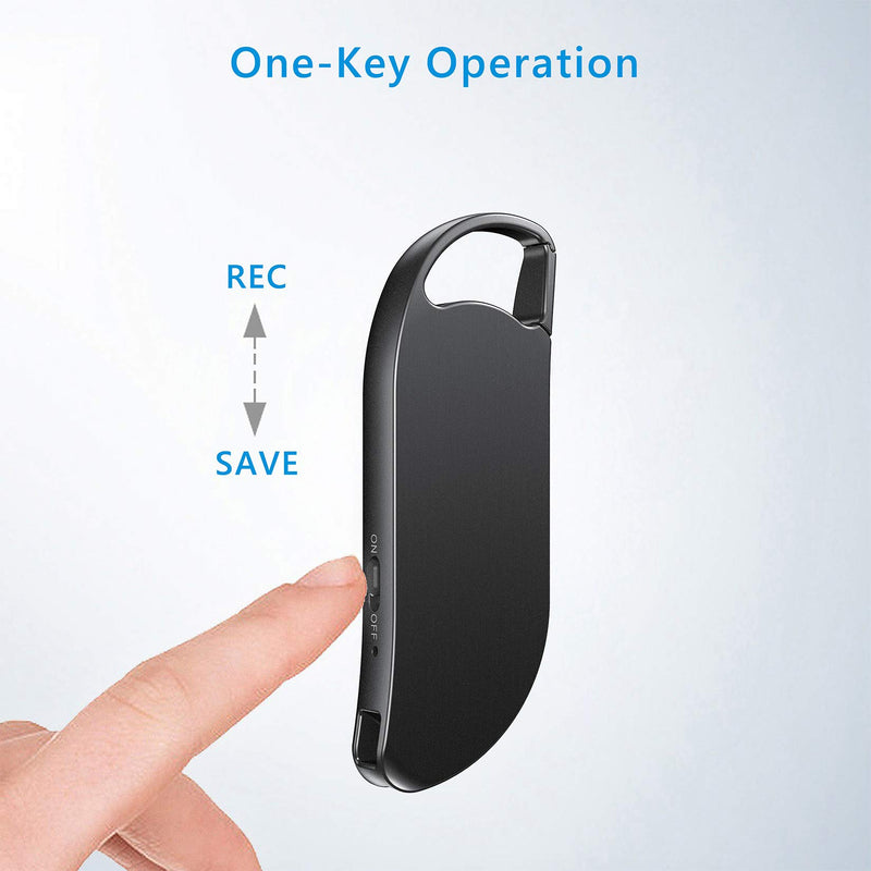  [AUSTRALIA] - 32GB Keychain Voice Recorder, Vandlion Voice Activated Recorder with Triple Noise Reduction, Small Audio Recorder for Lecture, Interview, Meeting and More