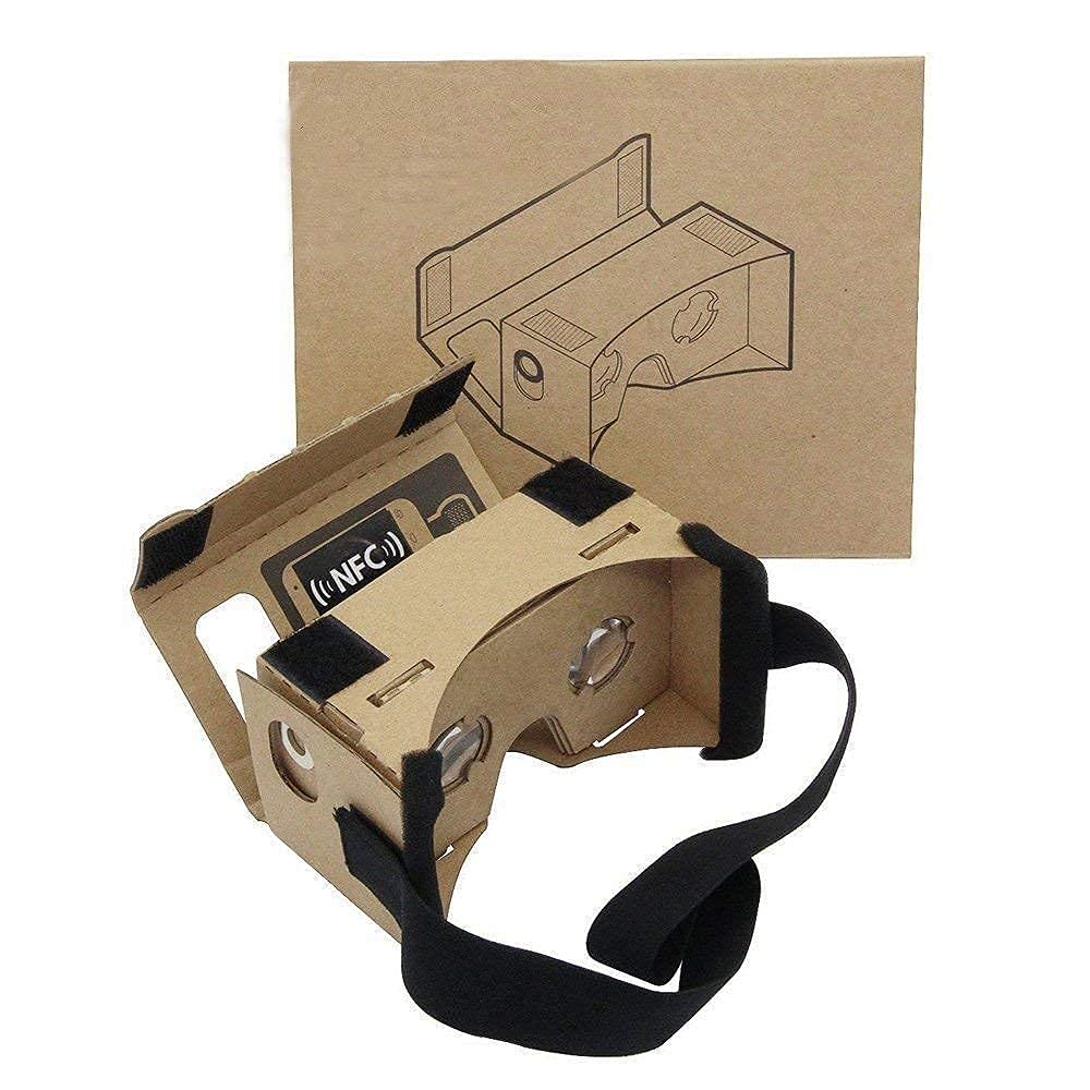  [AUSTRALIA] - Google Cardboard, 2 Pack VR Headsets 3D Virtual Reality Glasses Box with Clear 3D Optical Lens and DIY Comfortable Head Strap Nose Pad for All 3-5.5 Inch Smartphones 2Pack-1.0-VR