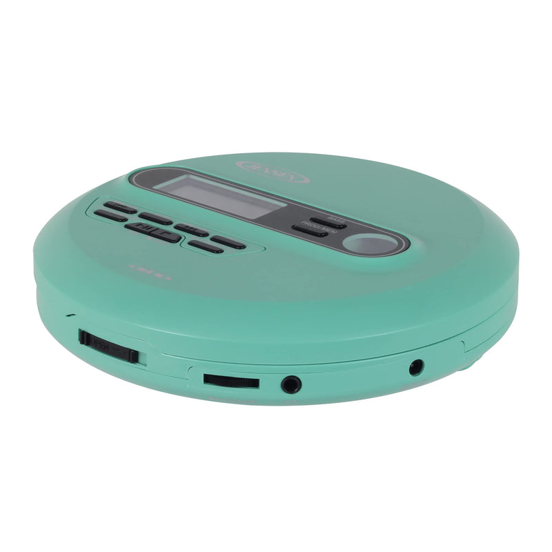  [AUSTRALIA] - Jensen CD-65 Teal Portable Personal CD Player CD/MP3 Player + Digital AM/FM Radio + with LCD Display Bass Boost 60-Second Anti Skip CD R/RW/Compatible Sport Earbuds Included (Limited Edition Color)