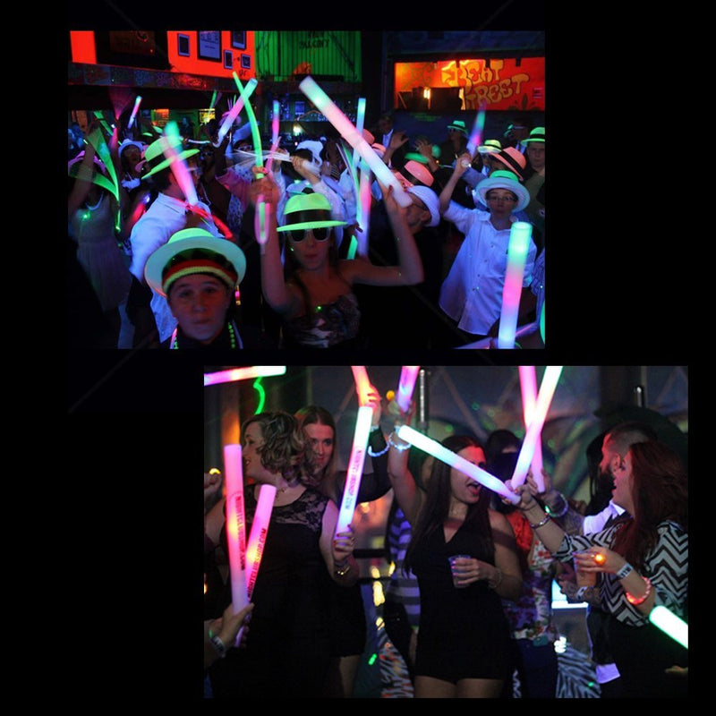 Blu7ive 30 Pieces Led Foam Sticks - Flashing Glow Sticks Party Supplies Light Up Baton Wands for Kids, Raves, Birthday, Wedding, Christmas, Halloween, Children Toy - LeoForward Australia
