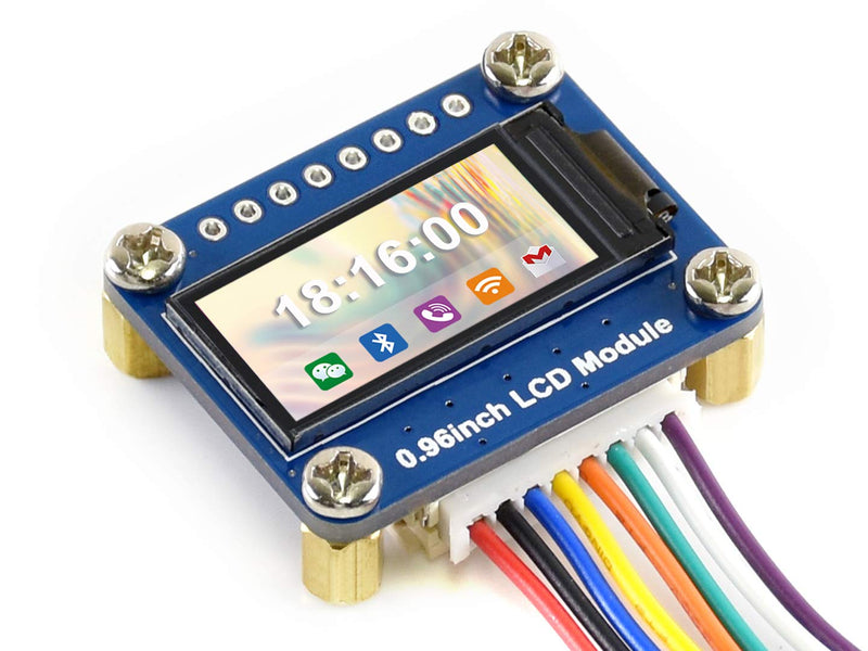  [AUSTRALIA] - Waveshare 0.96inch LCD Display Module IPS Screen 160x80 HD Resolution with Embedded Controller Communicating via SPI Interface Compatible with Raspberry Pi/Jetson Nano/STM32