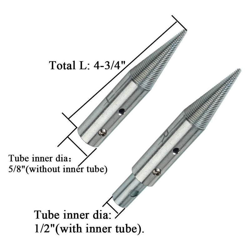  [AUSTRALIA] - 1/2" & 5/8" Tapered Spindle Adapter Threaded for Buffing Polishing Wheel for Bench Grinder Left and Right - 1 Pair