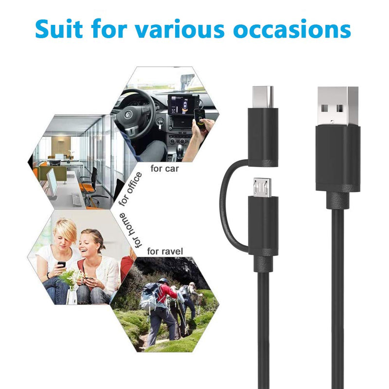  [AUSTRALIA] - Charger [UL Listed] Compatible for Amazon Kindle Fire HD 10 9th Generation 2021 Release, Fire HDX 6" 7" 8.9" 9.7", Fire 7 HD 8 10 Tablet and Phone with 5Ft Micro-USB & USB C 2 in 1 Cable