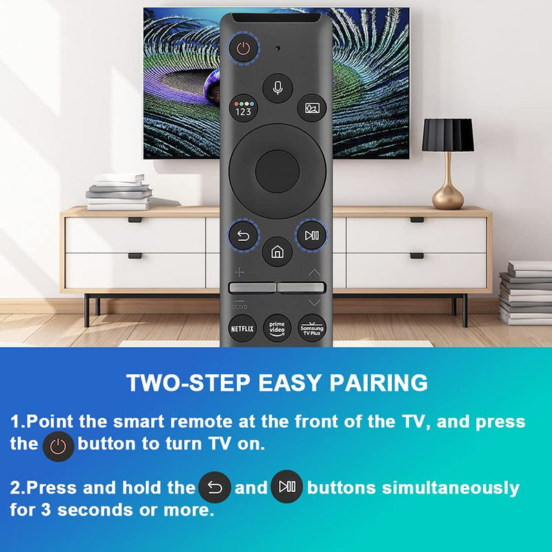  [AUSTRALIA] - Gvirtue Universal Voice Remote Control for Samsung TV Remote All Samsung LED QLED UHD SUHD HDR LCD HDTV 4K 3D Curved Smart TVs, with Shortcut Buttons for Netflix, Prime Video, Samsung Plus