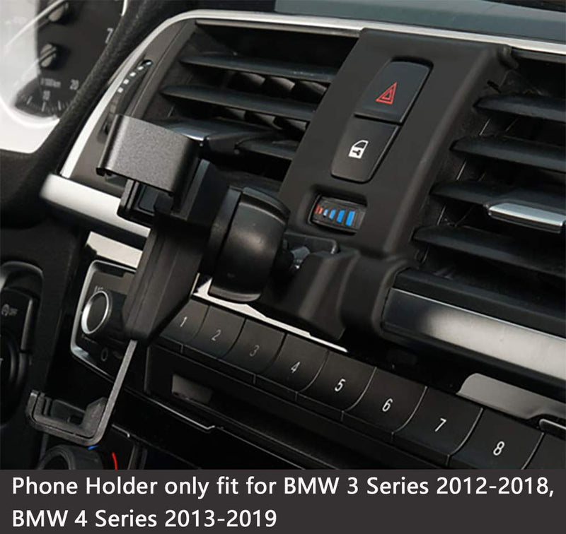  [AUSTRALIA] - Beerte Phone Holder fit for BMW 3 Series 2012-2018,BMW 4 Series 2013-2020,Adjustable Car Air Vent,360 °Rotation,Car Dashboard Cell Phone Mount fit for Any inches Mobile Phone (Carbon Fiber) Carbon Fiber