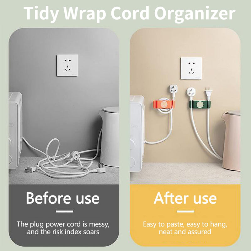  [AUSTRALIA] - 4 Pack Cord Organizer for Kitchen Appliances, Easy to Install Rotatable Appliance Cord Holder, Adhesive Cord Wrapper Keeper for Cables, Cord Storage for Cable Organization(Blue)